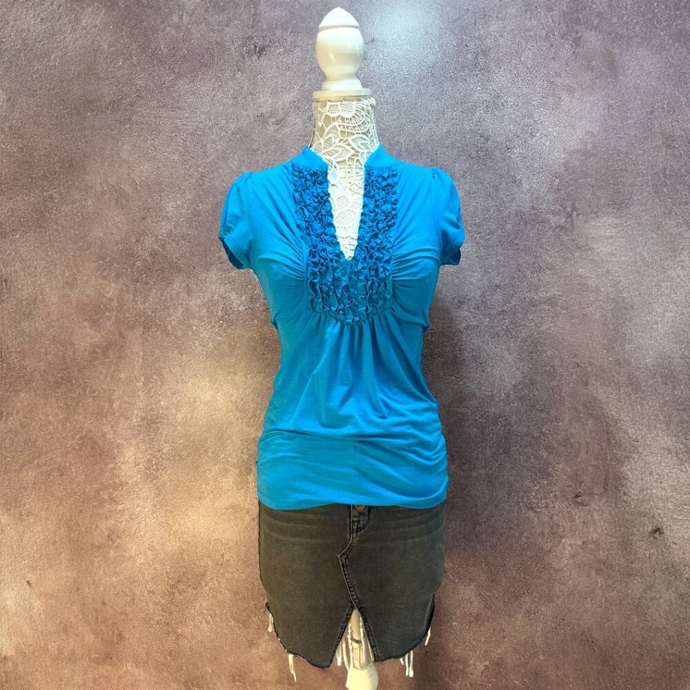 Y2K Heart & Soul Ruffled Blouse